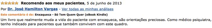 Depoimento de Dr. José Hamilton Vargas no site da Amazon